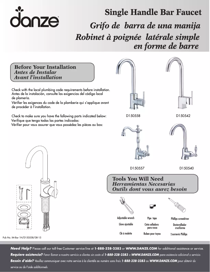 Página 1 del manual Manual de usuario Danze D150557