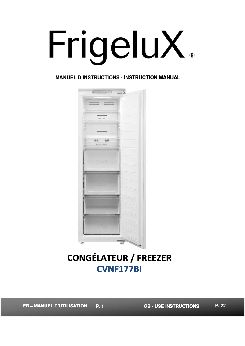 Imagen de la primera página del manual del dispositivo CVNF177BI