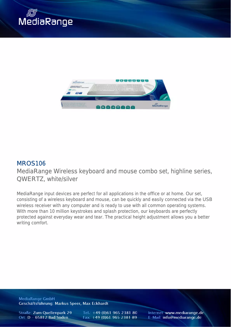 Imagen de la primera página del manual del dispositivo MROS106