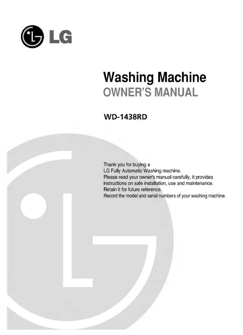 Página 1 del manual Manual de usuario LG WD-14333AD