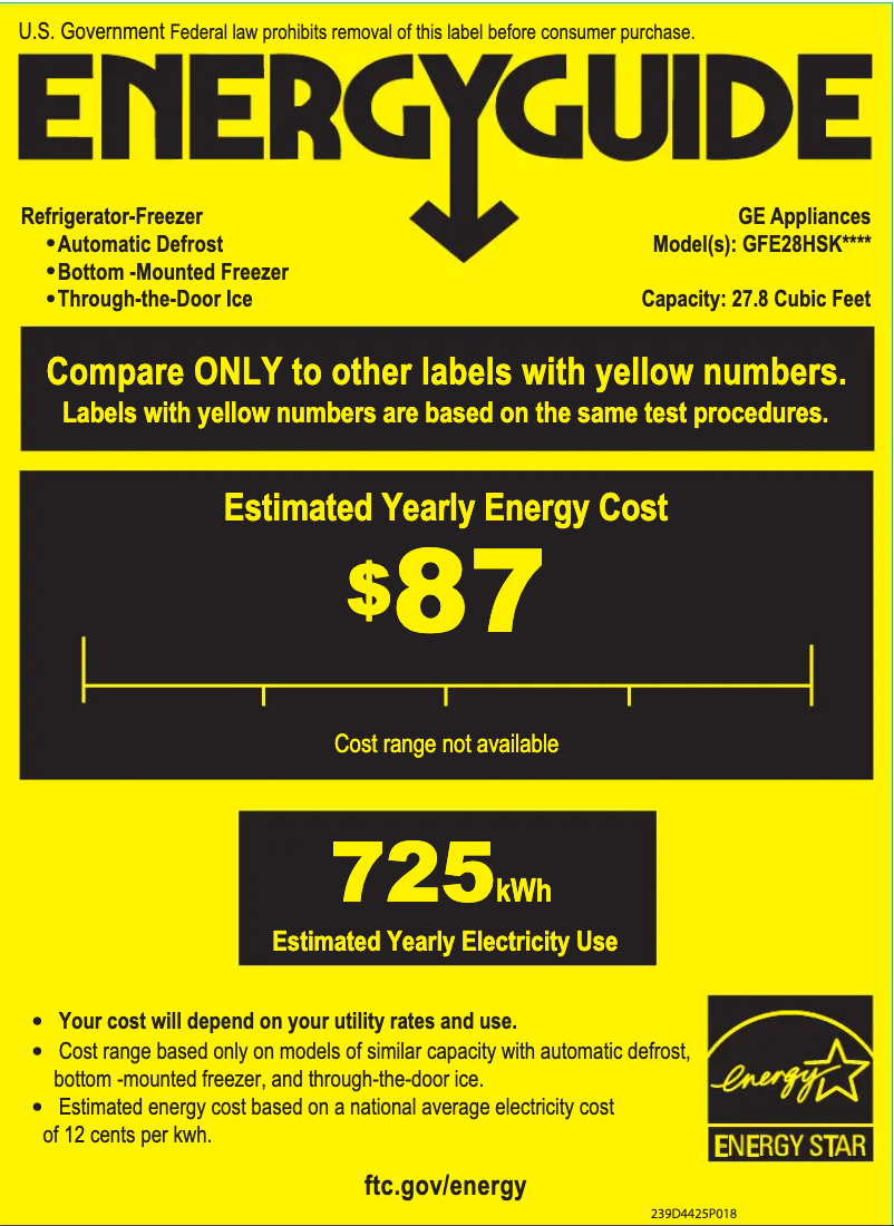 Imagen de la primera página del manual del dispositivo GFE28HSKSS
