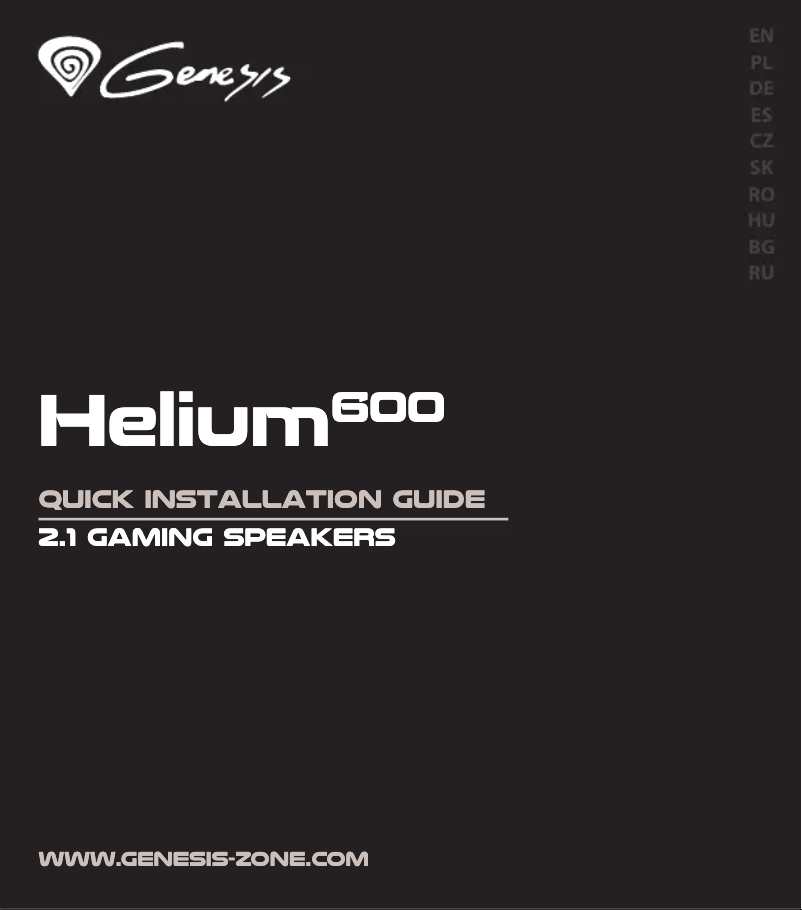 Imagen de la primera página del manual del dispositivo Helium 600
