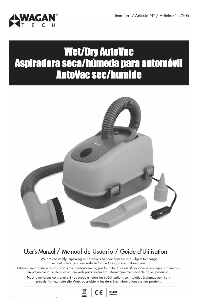 Imagen de la primera página del manual del dispositivo 7205