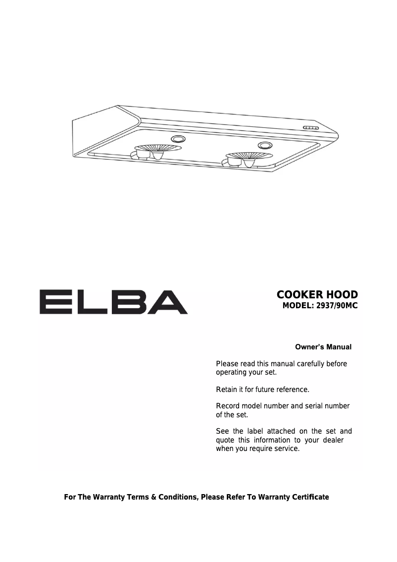 Página 1 del manual Manual de usuario Elba 2937/90 MC