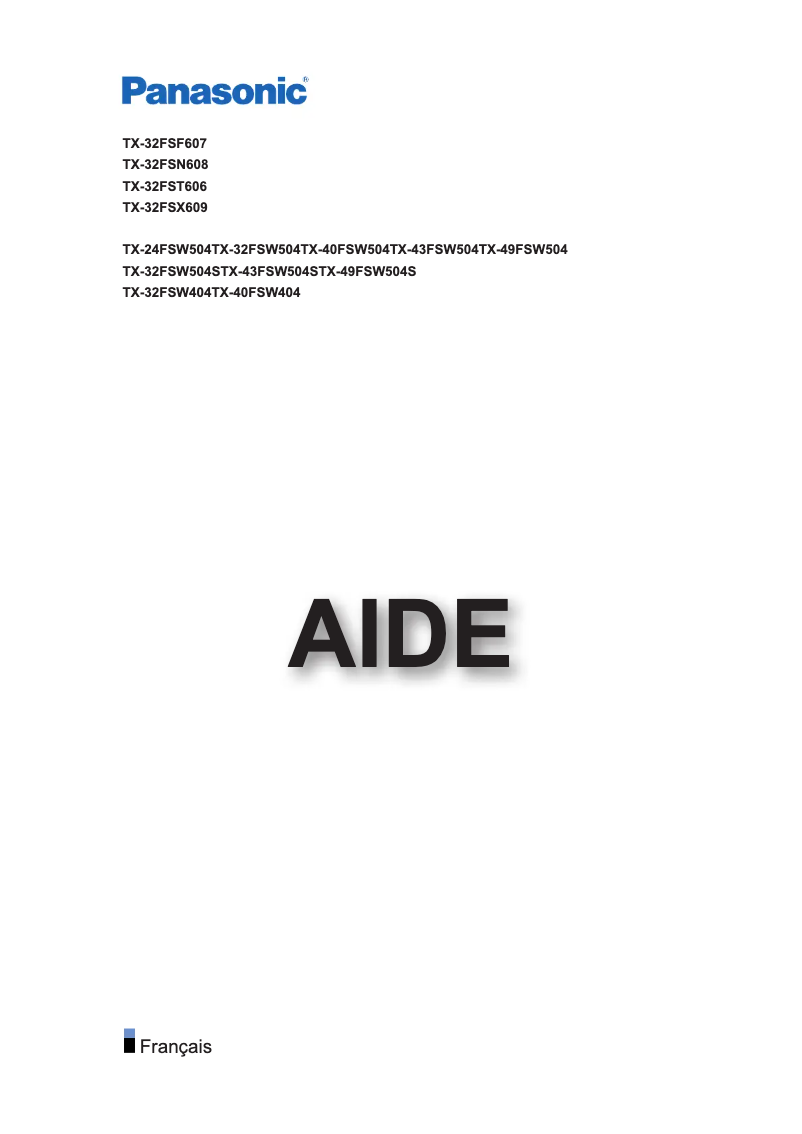 Imagen de la primera página del manual del dispositivo TX-43FSW504