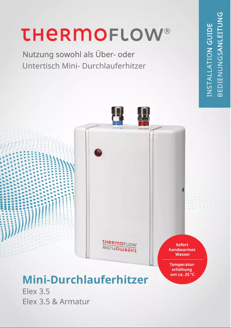 Imagen de la primera página del manual del dispositivo Thermoflow
