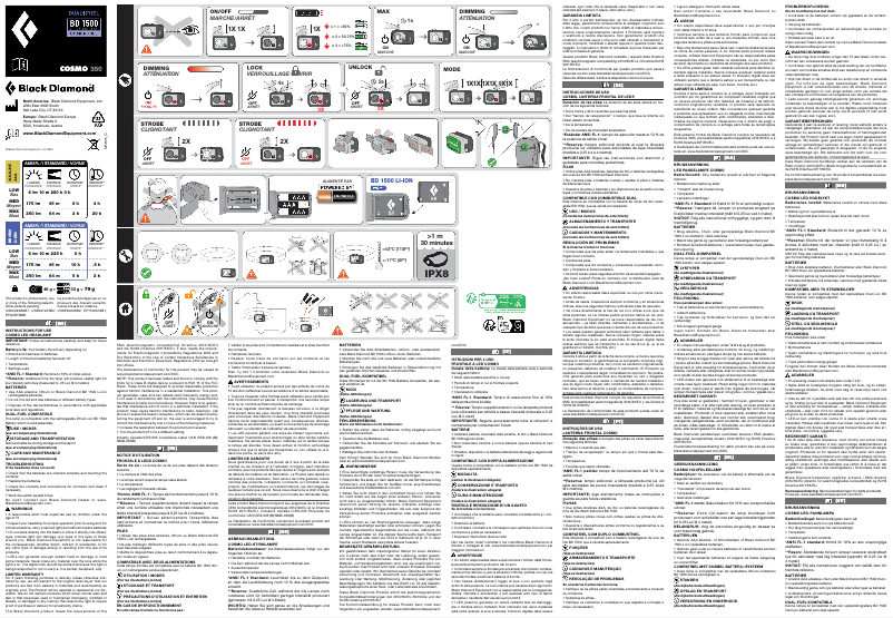 Imagen de la primera página del manual del dispositivo Cosmo 350