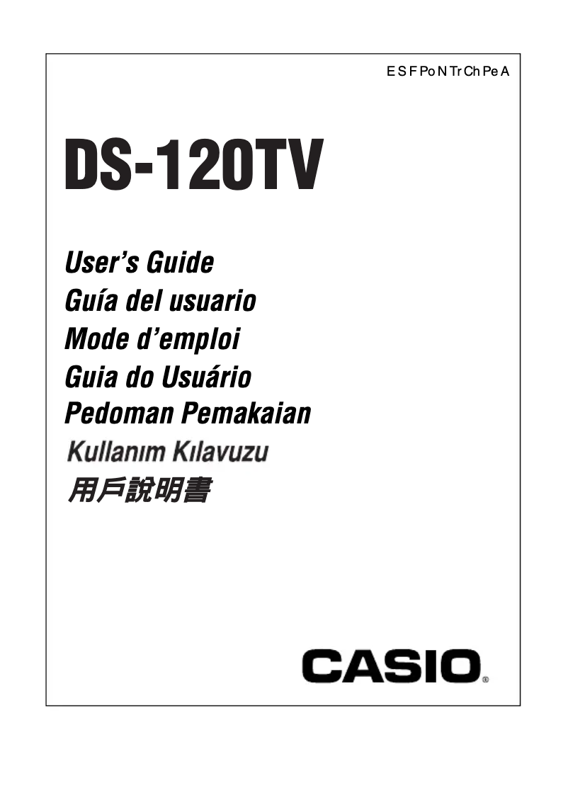 Página 1 del manual Manual de usuario Casio DS-120TV