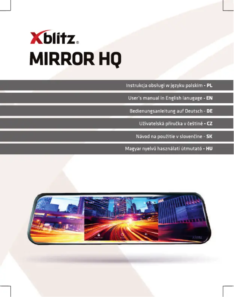 Imagen de la primera página del manual del dispositivo Mirror HQ