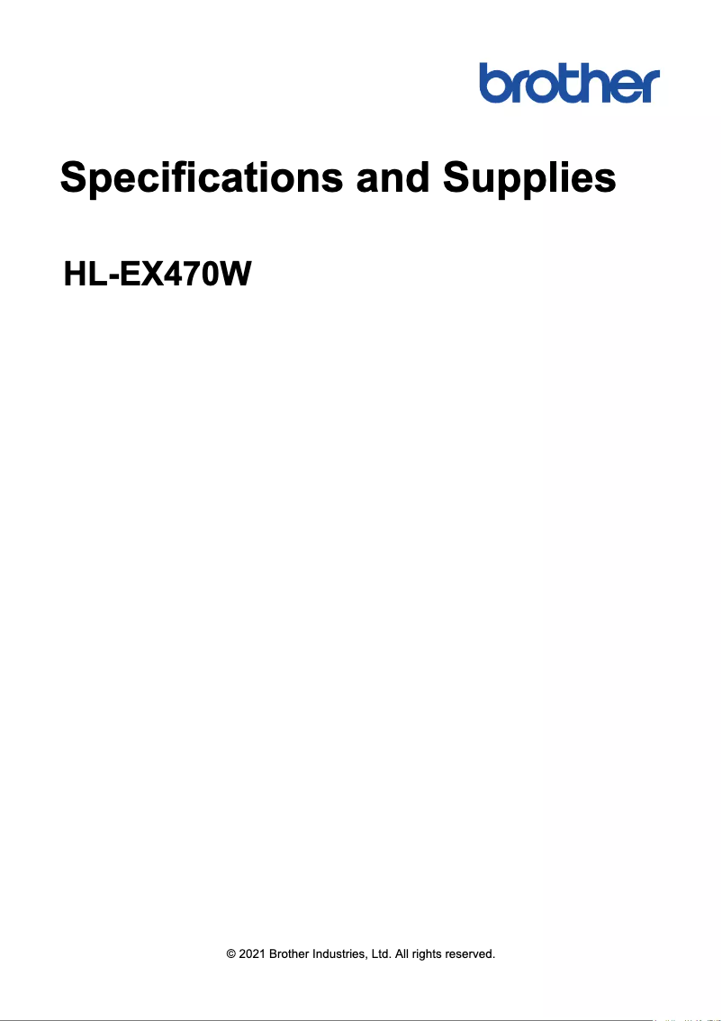 Página 1 del manual Ficha técnica Brother HL-EX470W