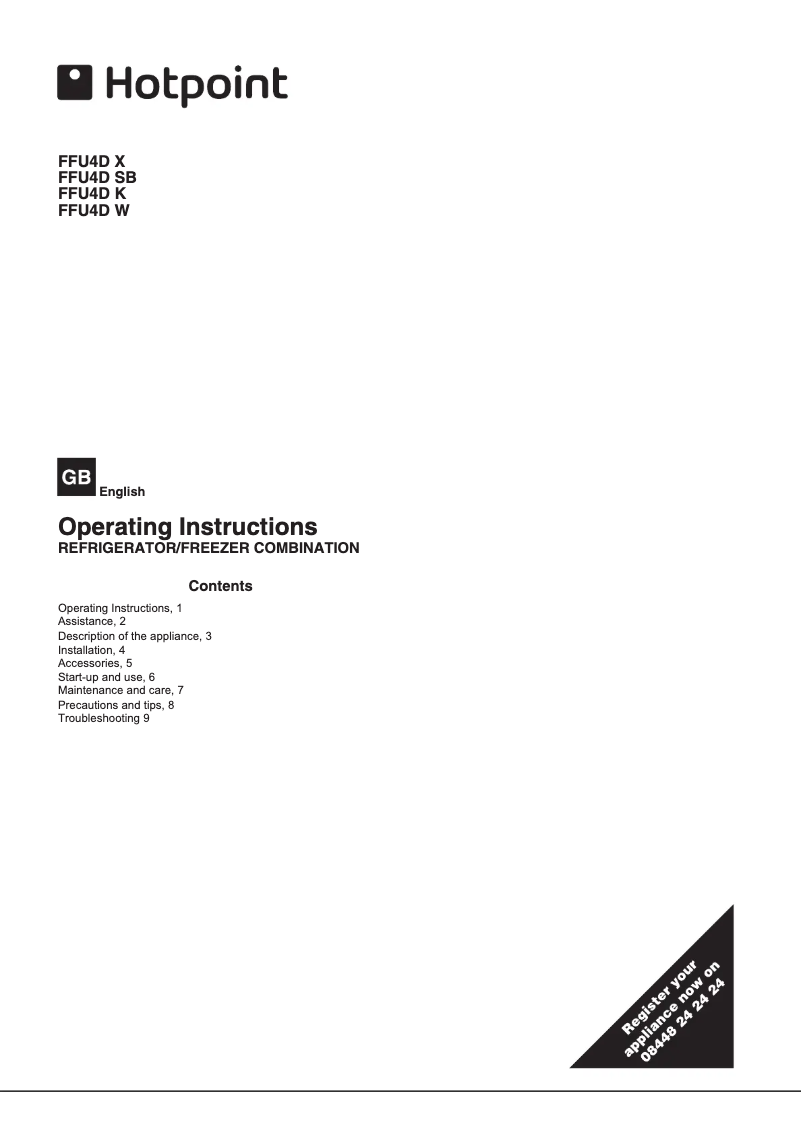 Imagen de la primera página del manual del dispositivo FFU4D.1 X