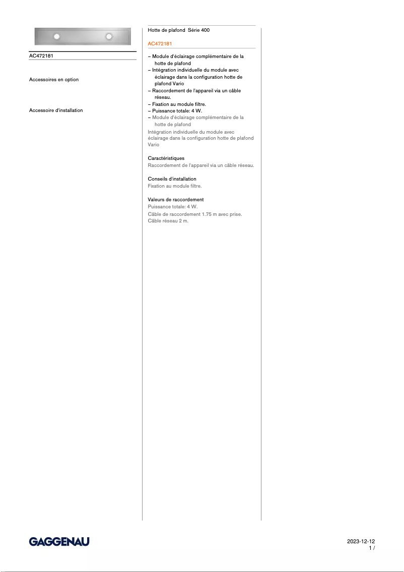 Imagen de la primera página del manual del dispositivo AC472181