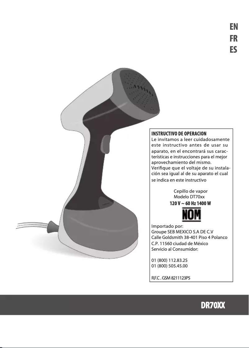 Página 1 del manual Manual de usuario Rowenta Performance DR7070