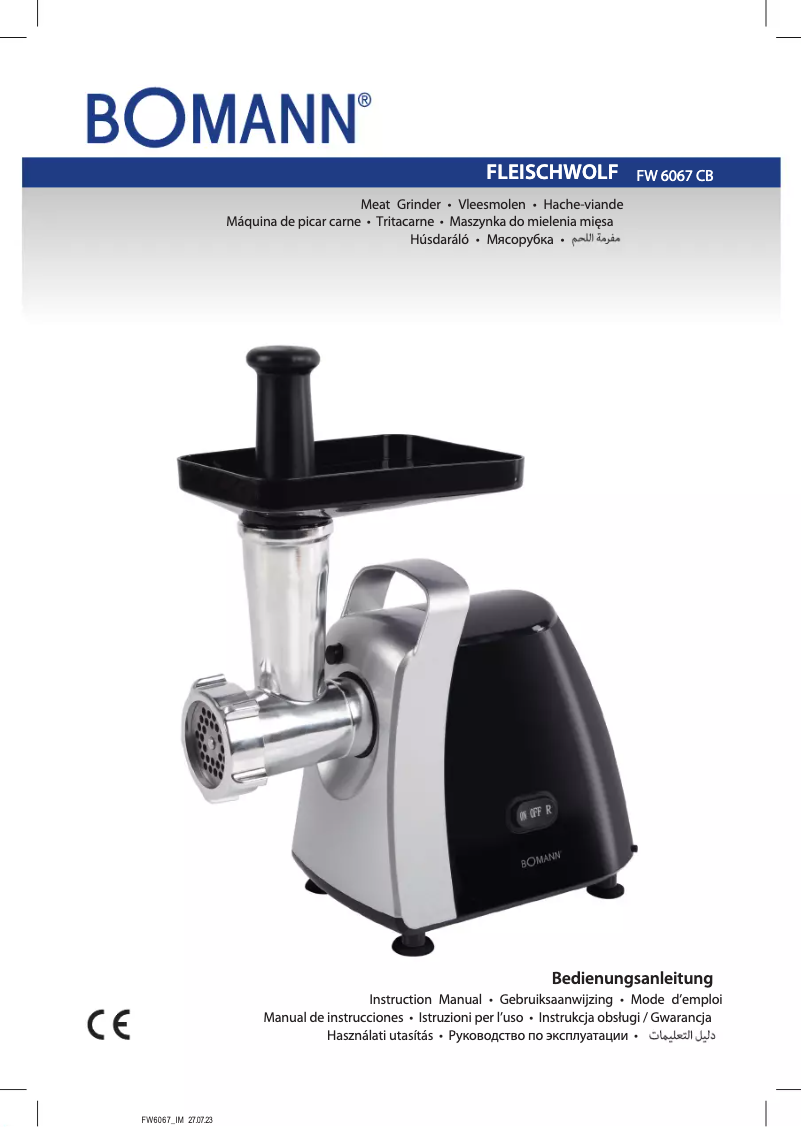 Imagen de la primera página del manual del dispositivo FW 6067 CB