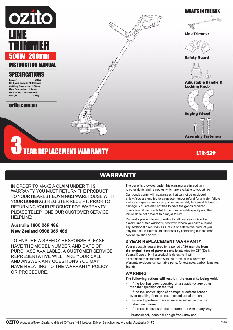 Imagen de la primera página del manual del dispositivo LTR-529