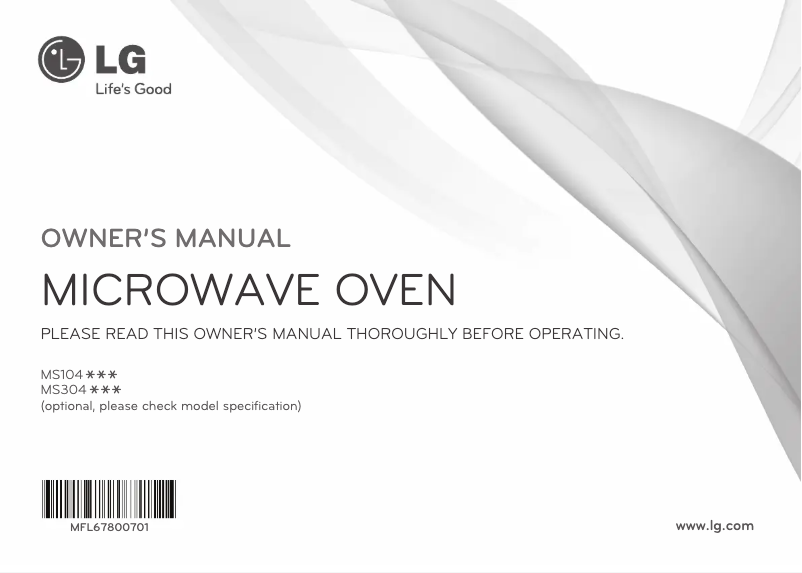 Página 1 del manual Manual de usuario LG MS1040SM