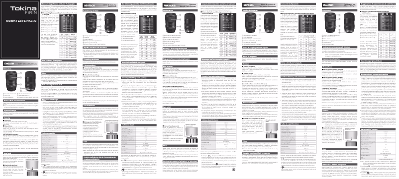 Imagen de la primera página del manual del dispositivo Opera 16-28mm F2.8 FF CEF