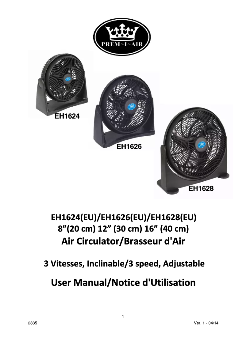Imagen de la primera página del manual del dispositivo EH1626