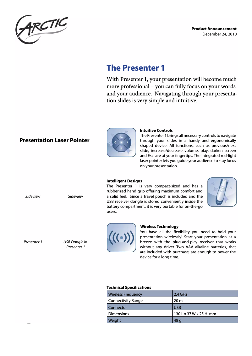 Página 1 del manual Manual de usuario Arctic Cooling M111
