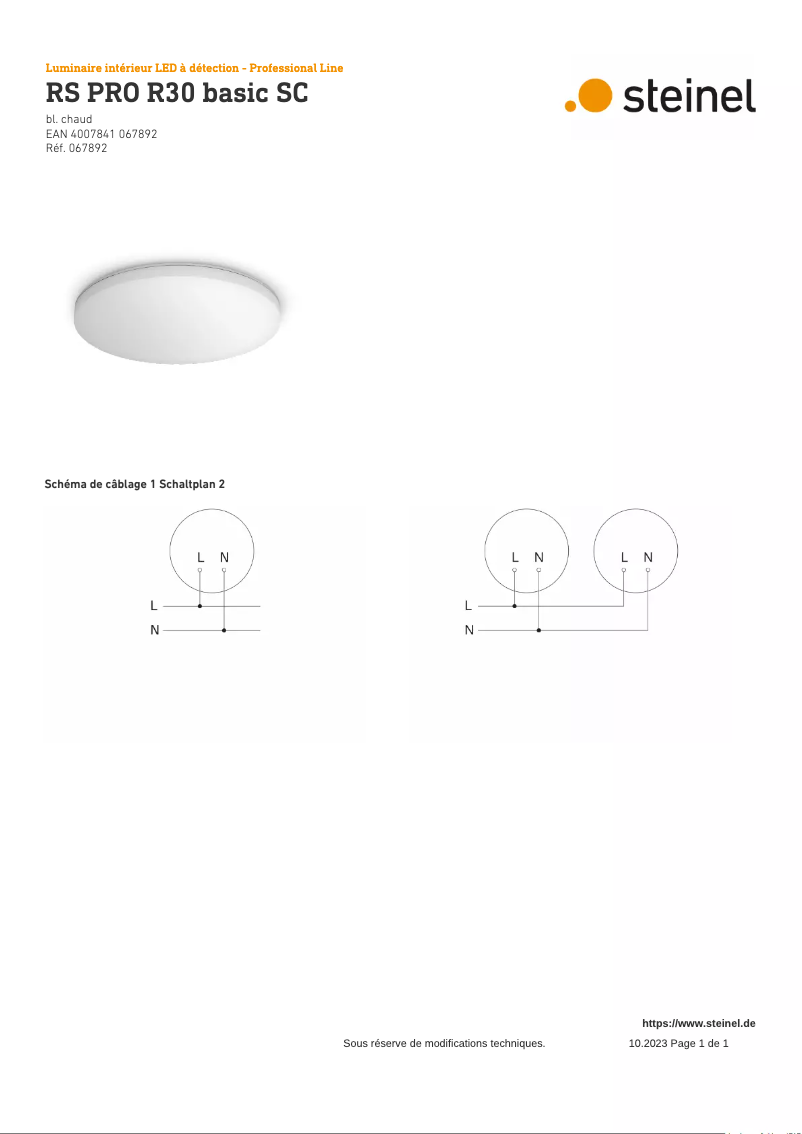 Imagen de la primera página del manual del dispositivo RS PRO R30 Basic SC