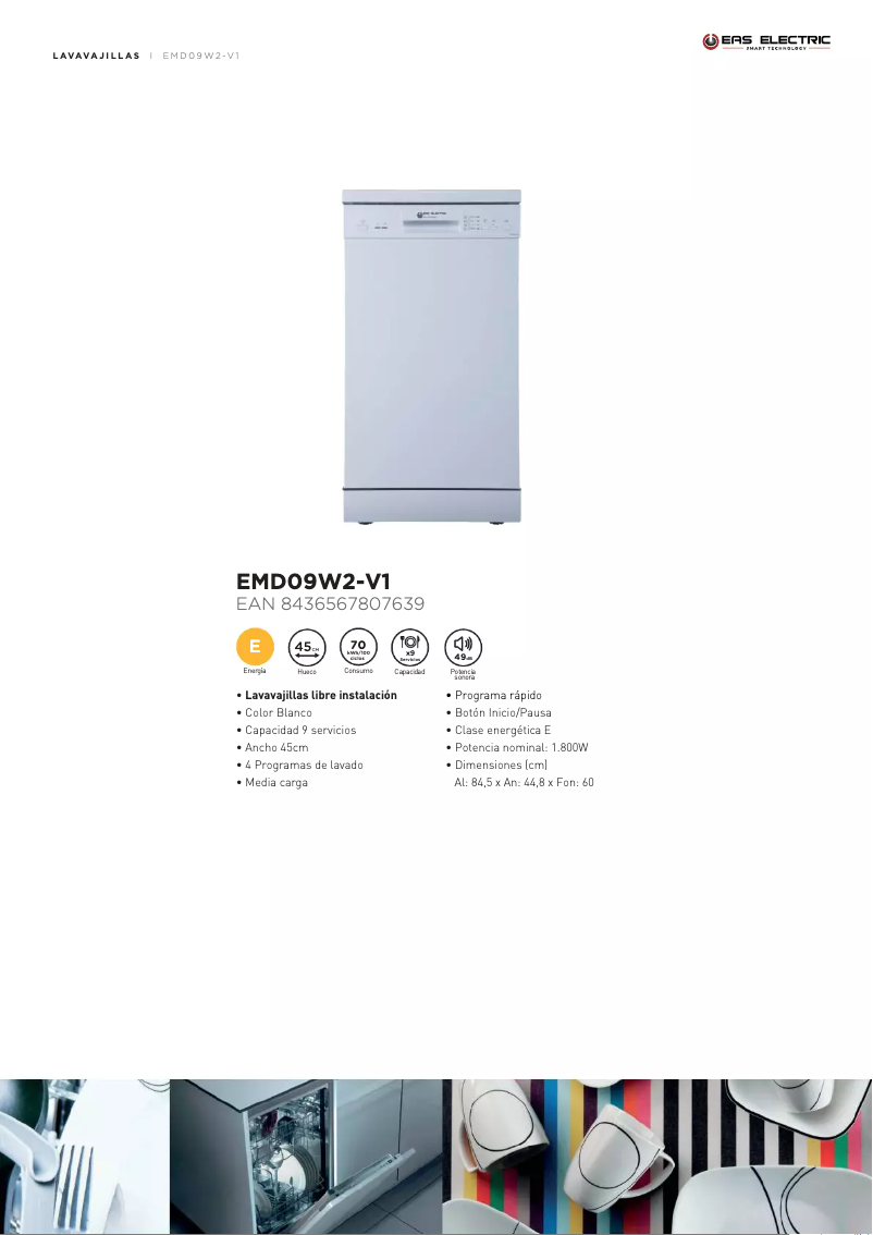Página nº 1 - Ficha técnica EAS Electric EMD09W2-V1