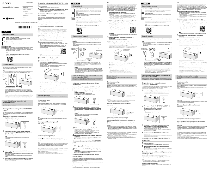 Página nº 1 - Manual de usuario Sony SRS-X33