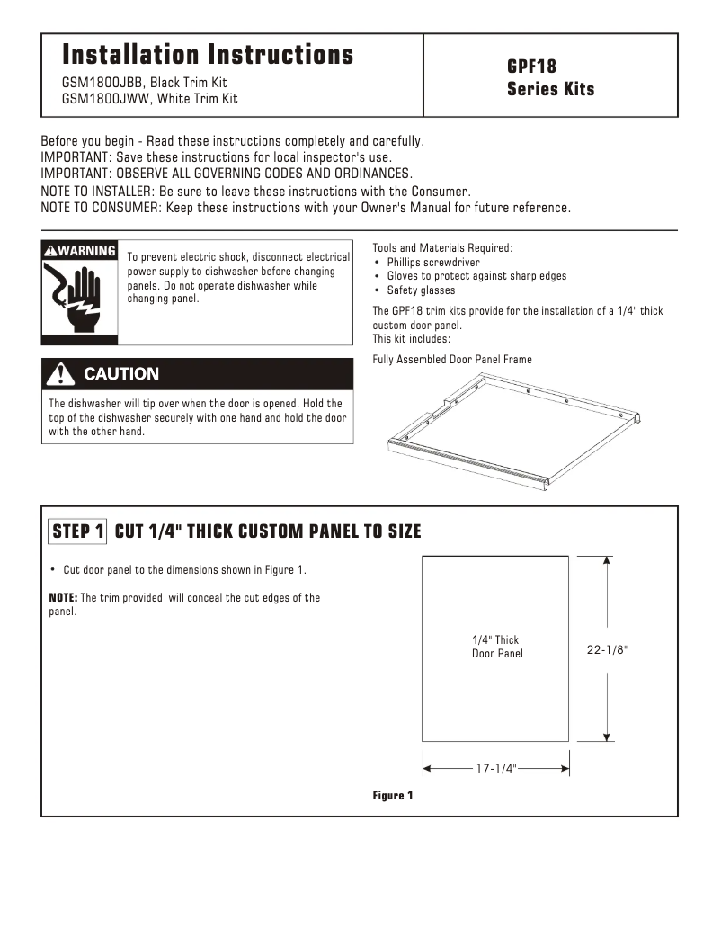 Página 1 del manual Manual de usuario GE GPF18W