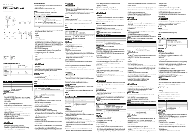 Página 1 del manual Manual de usuario Nedis FNST14CBK40