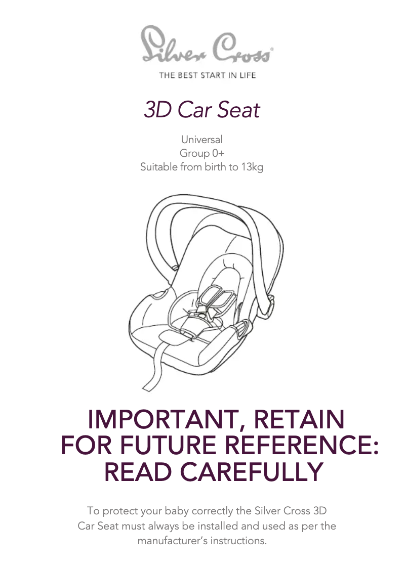 Página nº 1 - Manual de usuario Silver Cross 3D