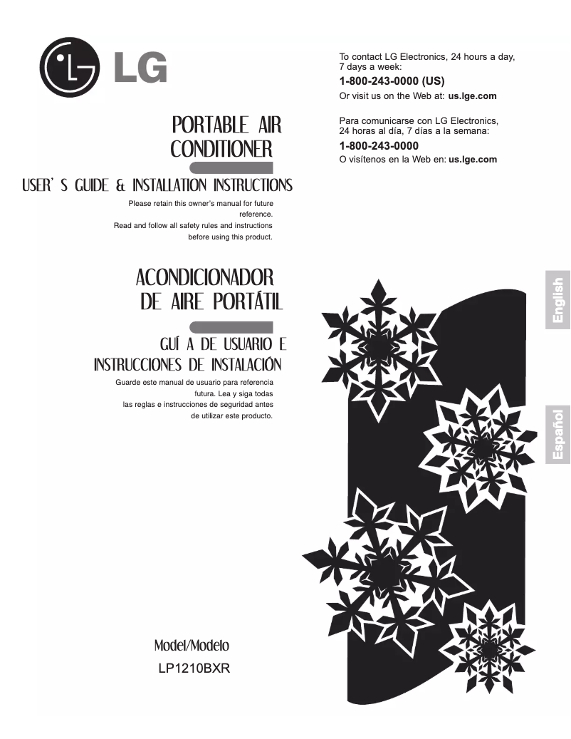 Imagen de la primera página del manual del dispositivo LP1210BXR