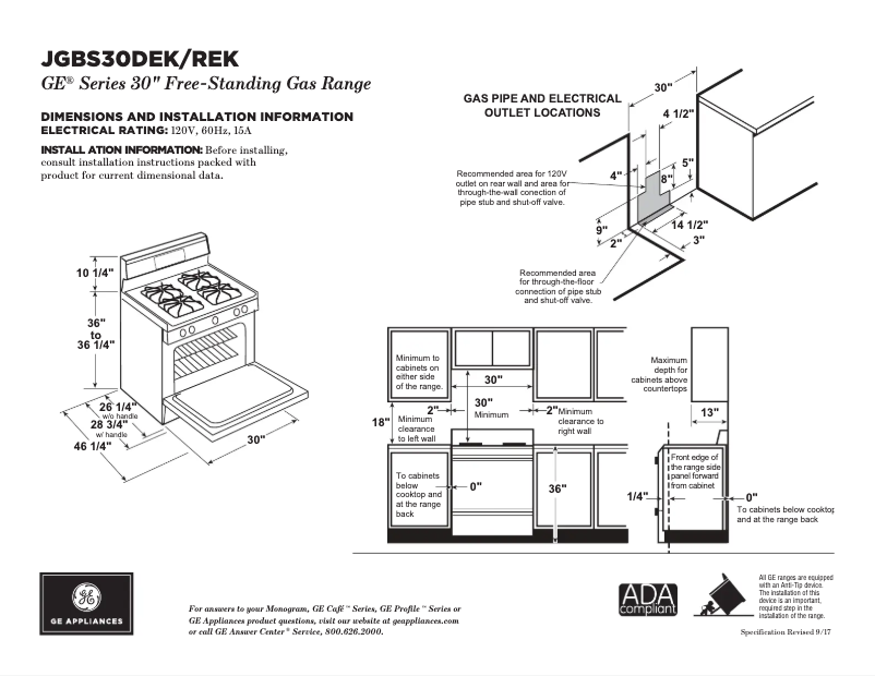 Imagen de la primera página del manual del dispositivo JGBS30REKSS