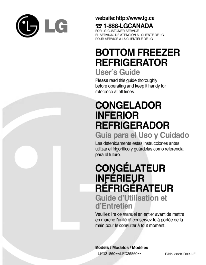 Imagen de la primera página del manual del dispositivo GR-F218JQKA