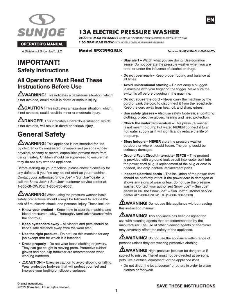 Imagen de la primera página del manual del dispositivo SPX2990