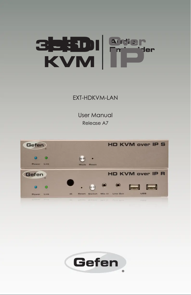 Imagen de la primera página del manual del dispositivo EXT-HDKVM-LAN