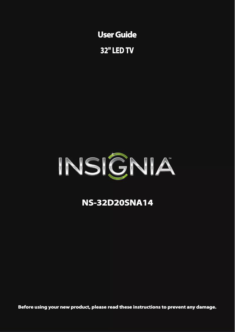 Página 1 del manual Manual de usuario Insignia NS-32D20SNA14