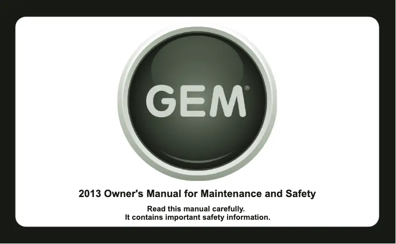 Página 1 del manual Manual de usuario GEM eLXD (2013)