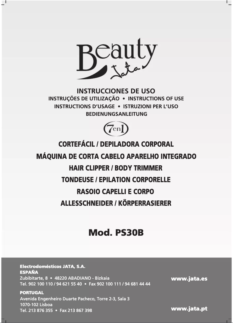 Imagen de la primera página del manual del dispositivo PS30B