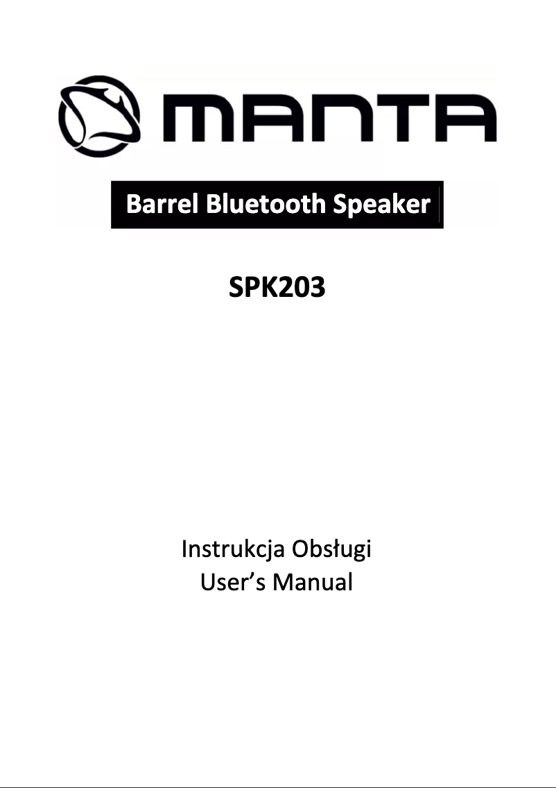 Página 1 del manual Manual de usuario Manta SPK203