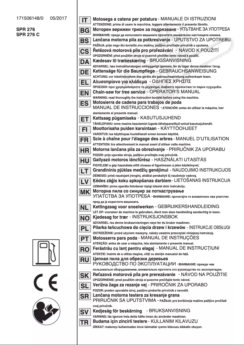 Imagen de la primera página del manual del dispositivo SPR 276 C