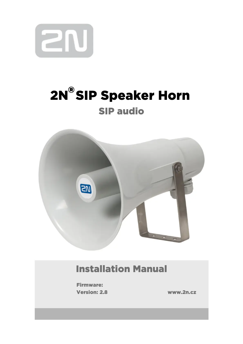Imagen de la primera página del manual del dispositivo SIP-HORN