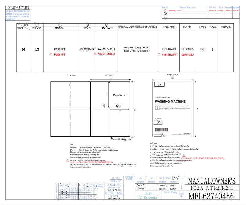 Imagen de la primera página del manual del dispositivo P2061PT
