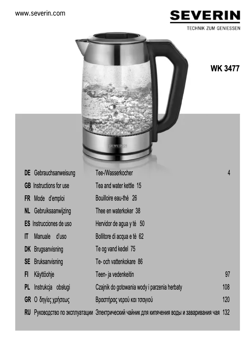 Imagen de la primera página del manual del dispositivo WK 3477