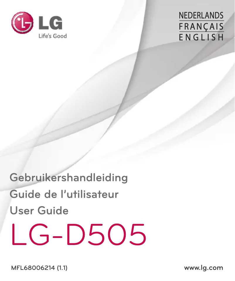 Imagen de la primera página del manual del dispositivo LG-D505