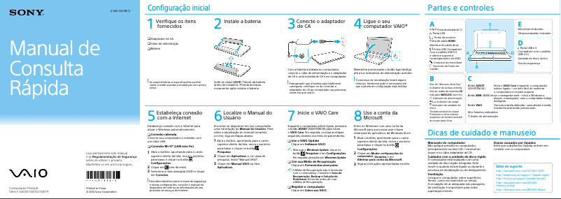 Página nº 1 - Manual de usuario Sony Vaio SVE15125CBW