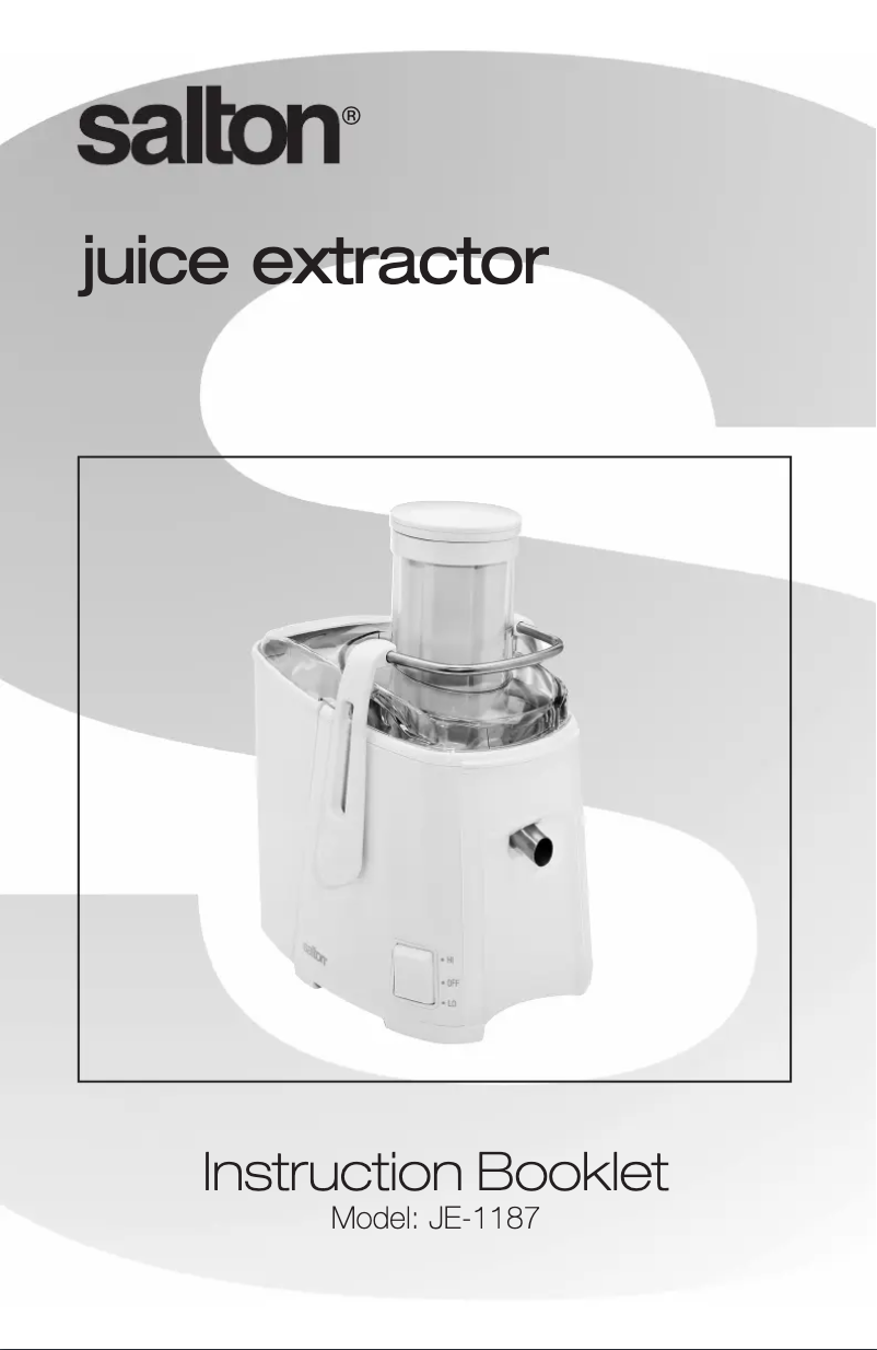 Página nº 1 - Manual de usuario Salton JE-1187