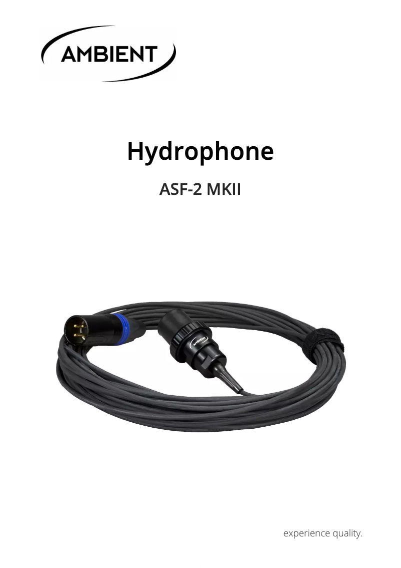 Imagen de la primera página del manual del dispositivo Soundfish 2 MkII