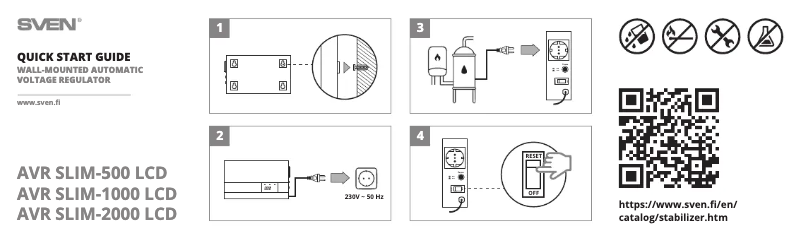 Imagen de la primera página del manual del dispositivo AVR SLIM-2000 LCD
