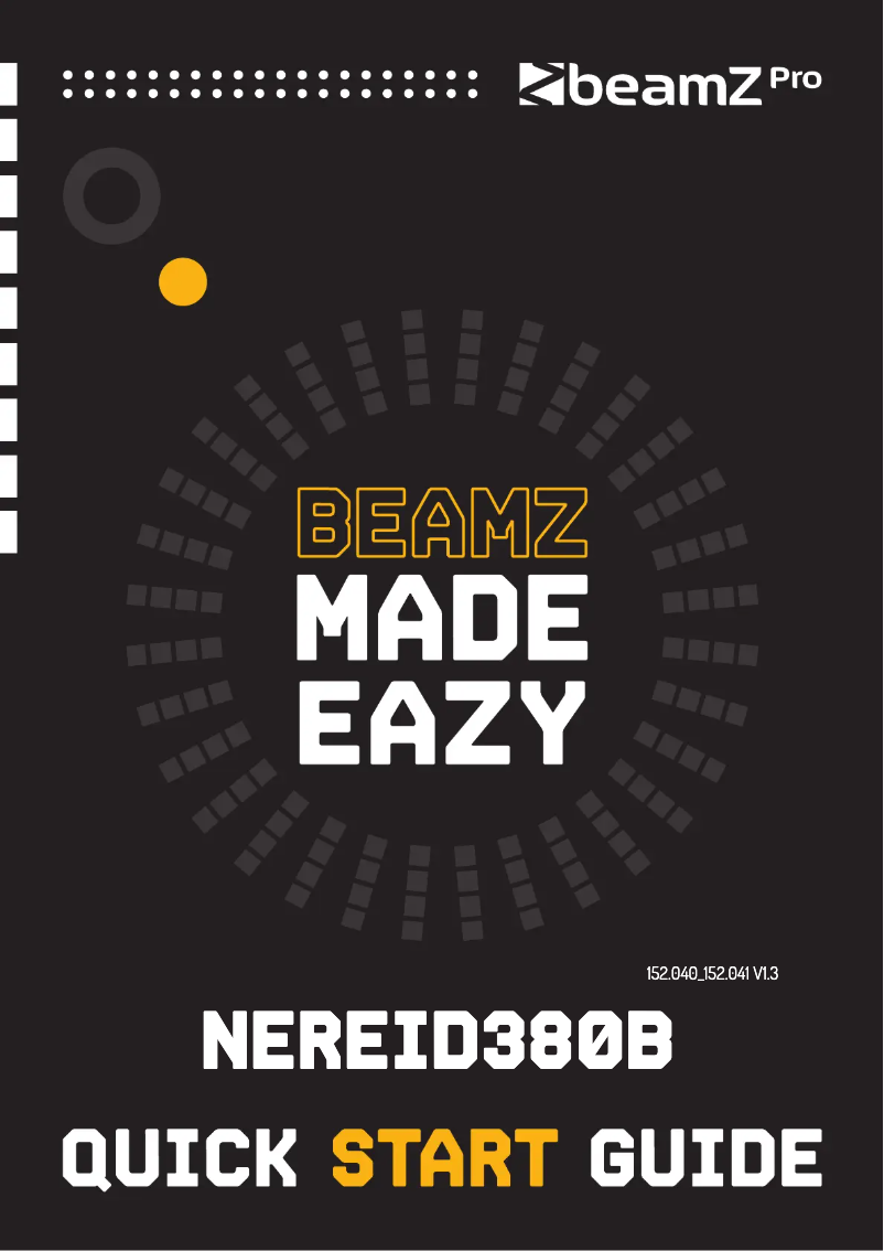 Página 1 del manual Guía de inicio rápido BeamZ NereId380B