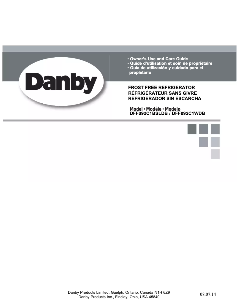 Imagen de la primera página del manual del dispositivo DFF092C1BSLDB