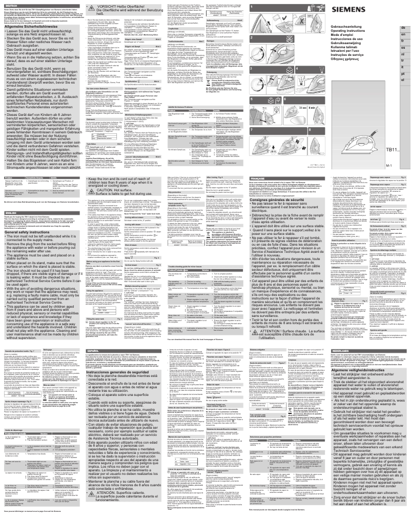 Página nº 1 - Manual de usuario Siemens TB11310